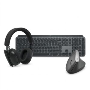 Combo Logitech MX Vertical + MX Keys S + Zone Vibe 100 Graphite