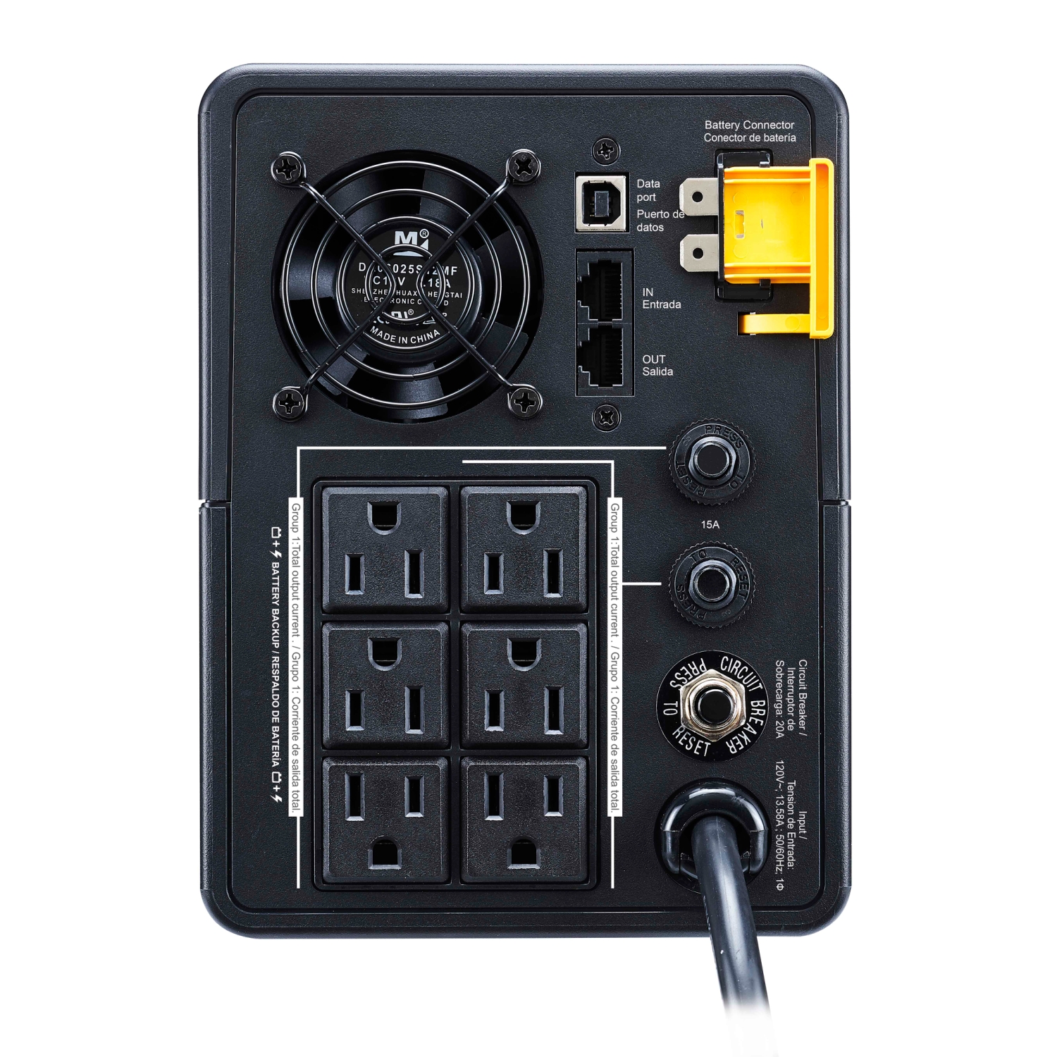 UPS APC Back-UPS BX BX1600M-LM 1600 VA 960 W 120 V - Imagen 2
