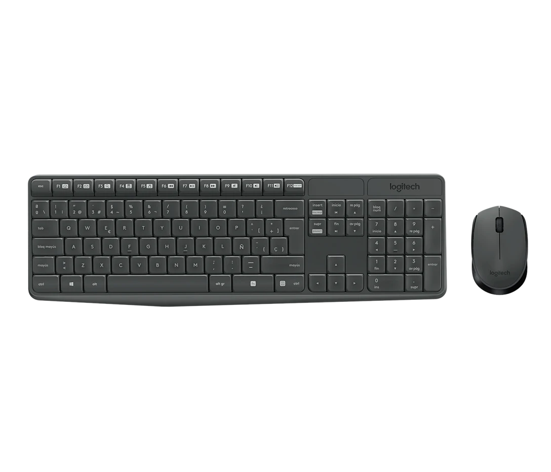 Combo Logitech MK235 gris + cámara Brio 100 Off-White - Imagen 5