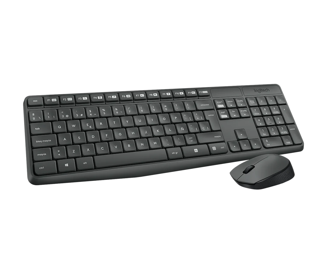 Combo Logitech MK235 gris + cámara Brio 100 Off-White - Imagen 4