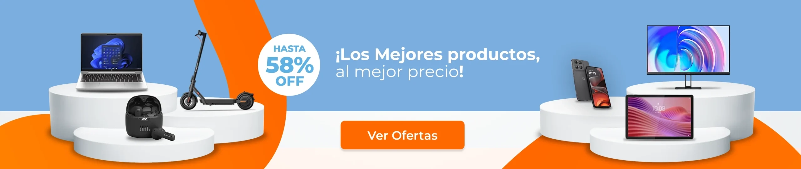 Ofertas en tecnología: laptops, scooters eléctricos y celulares con hasta 58% de descuento en Discoveryeb.com