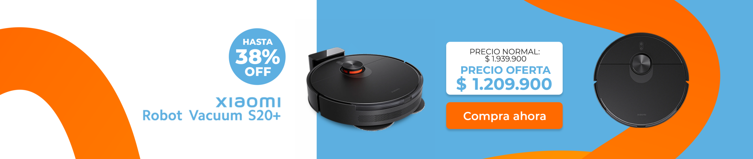 Aspiradora Xiaomi Robot Vacuum S20+ negra con 38% descuento en Discoveryeb