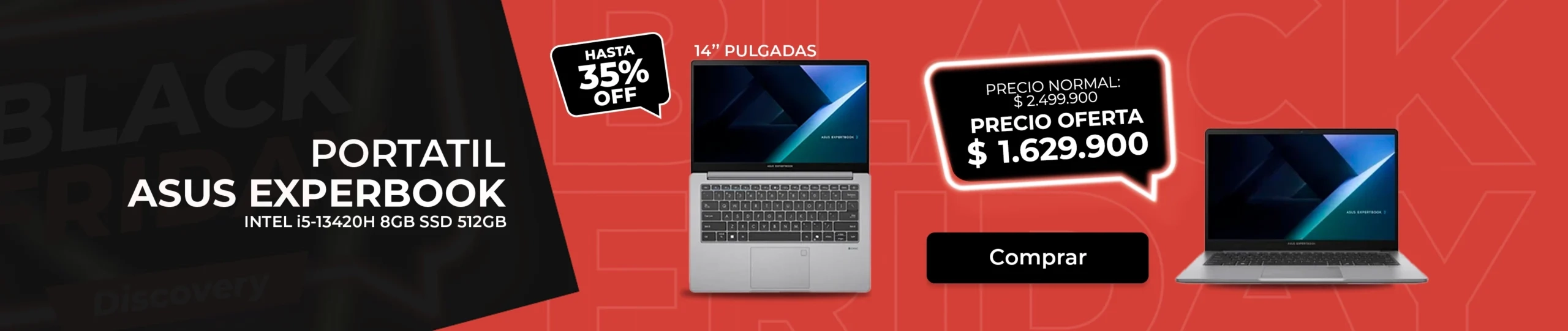 Portátil Asus ExpertBook 14 pulgadas Intel i5 oferta empresarial.